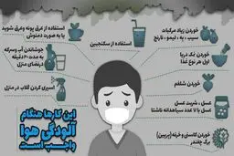 اینفوگرافی / کارهایی که انجام آنها هنگام آلودگی هوا واجب است