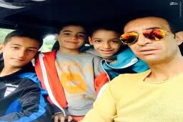 سلفی رضا عنایتی با پسرانش/ عکس