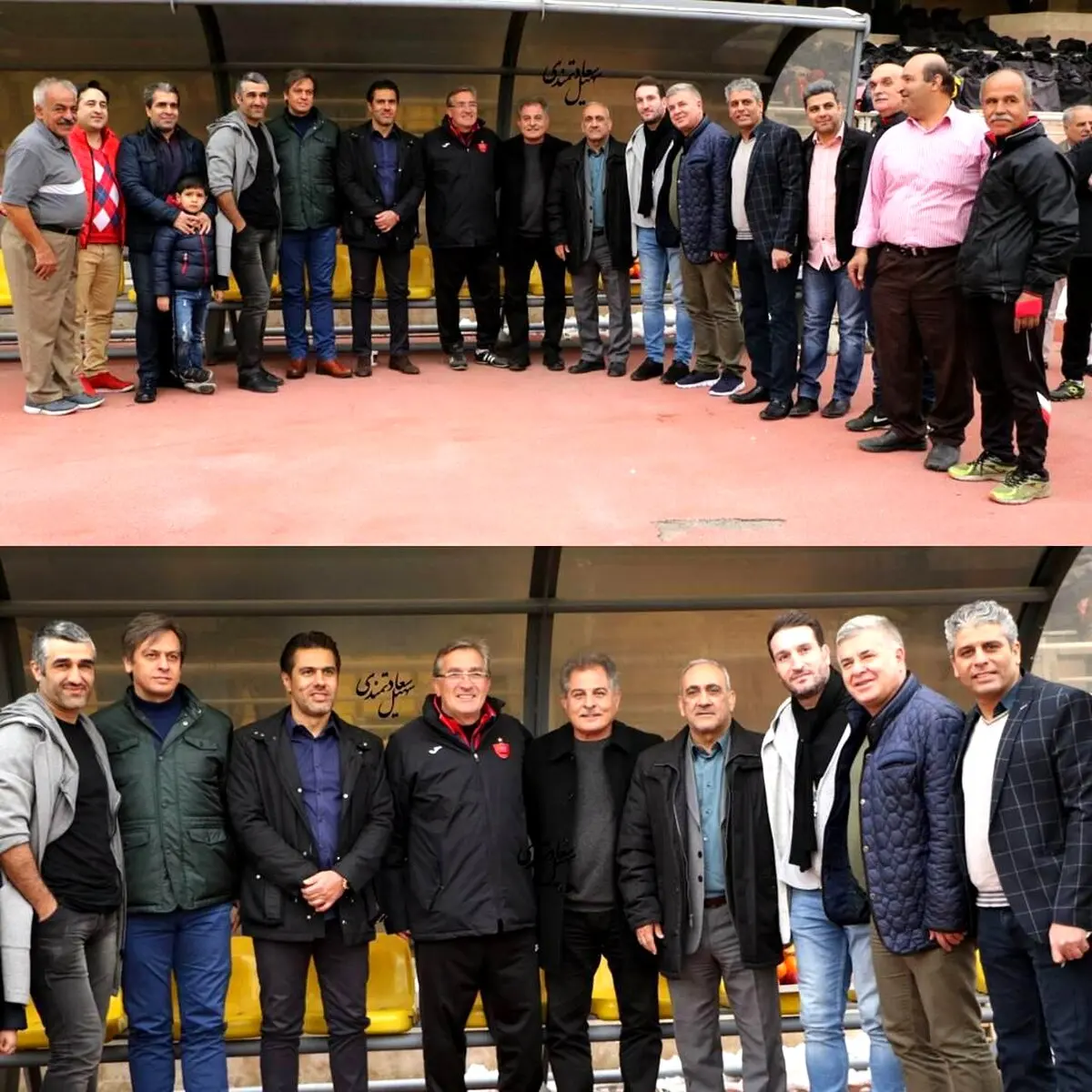 عکس یادگاری پژمان جمشیدی با پرسپولیسی ها