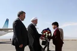 تصاویری از حضور رئیس جمهور در جمع مردم خراسان رضوی