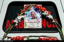 مراسم تشییع پیکر شهید مدافع حرم علی اصغر شیردل/ تصاویر