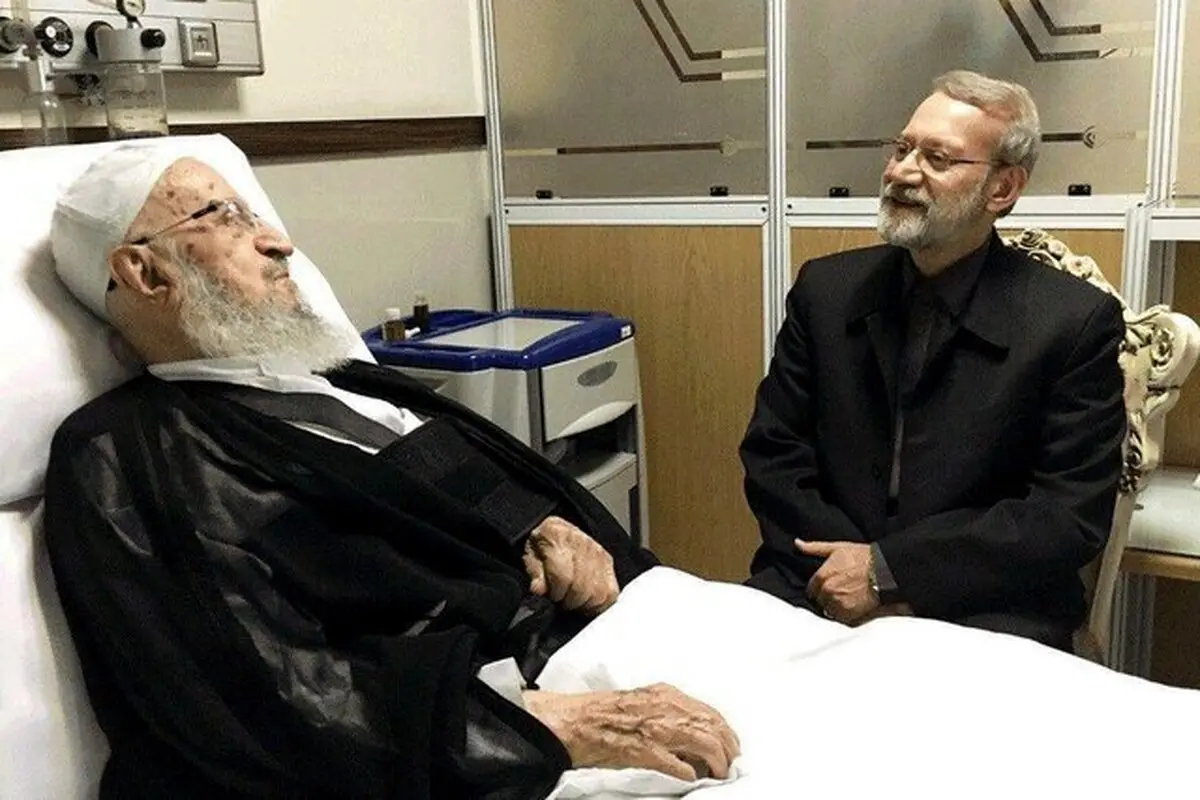 لاریجانی در بیمارستان به آیت‌الله مکارم شیرازی چه گفت؟