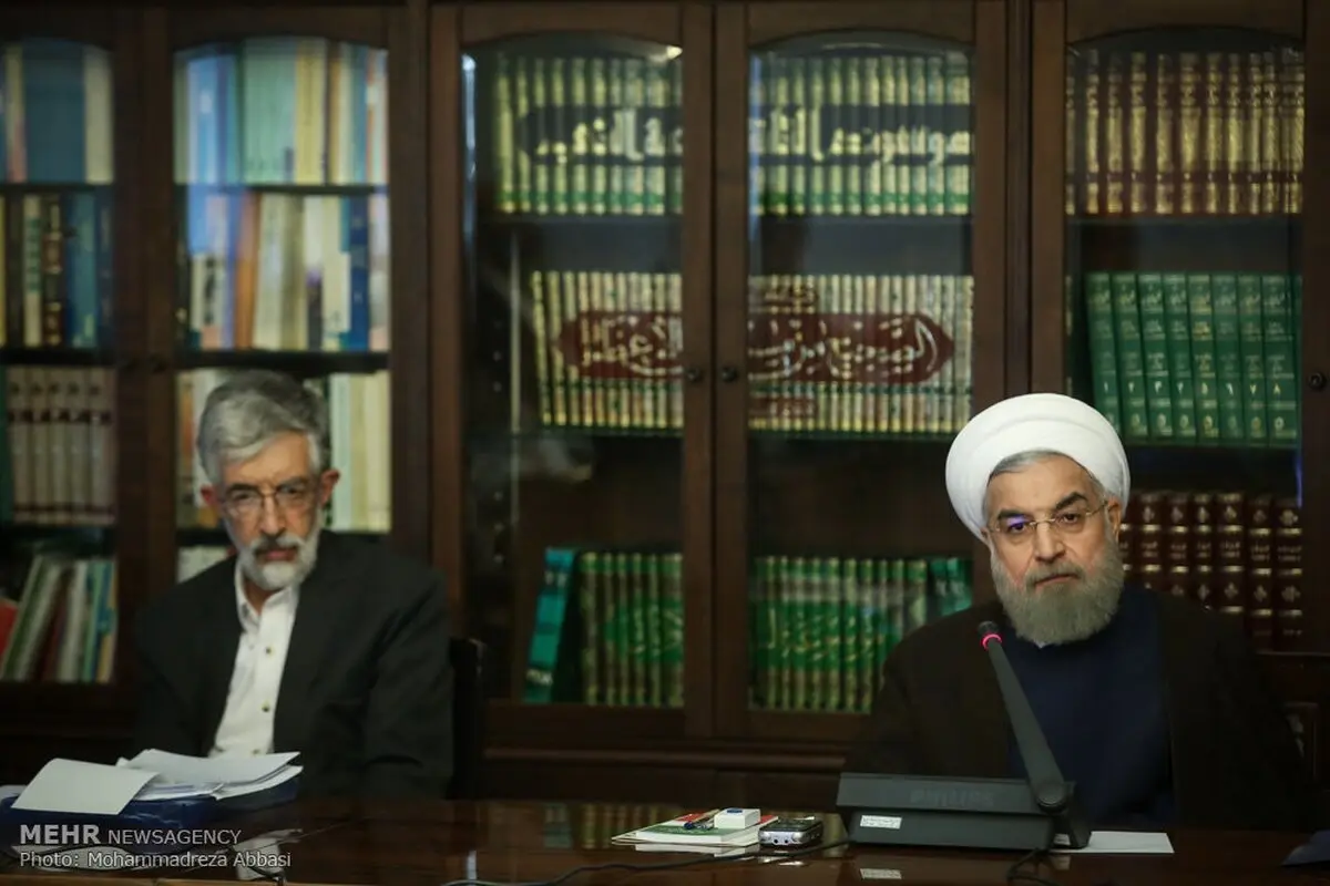 روحانی و حداد عادل در نمایی جالب/عکس