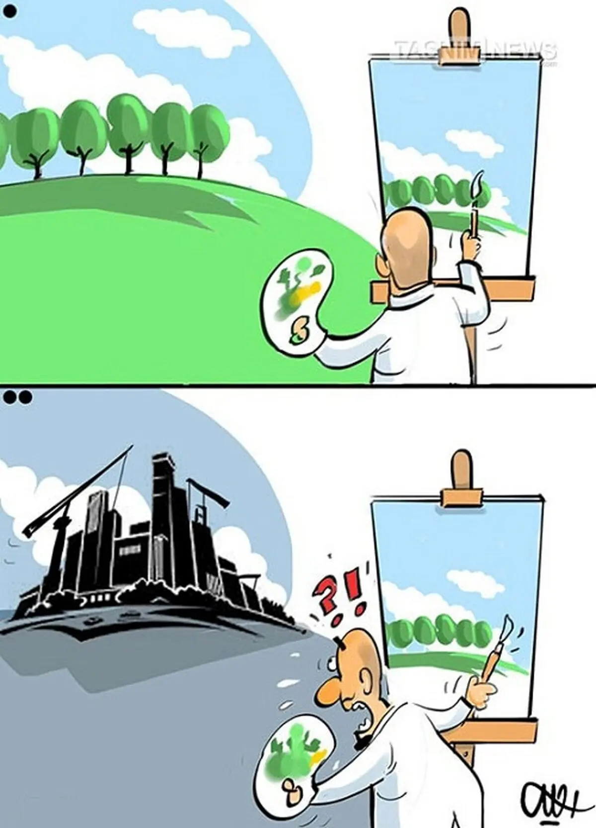 محیط زیست...پر!/کاریکاتور