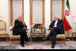 حجاب معاون وزیر خارجه اسلوونی در دیدار ظریف/عکس
