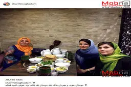 سلفی مجری زن شبکه خبر و دوستانش در یک رستوران/ عکس