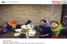سلفی مجری زن شبکه خبر و دوستانش در یک رستوران/ عکس