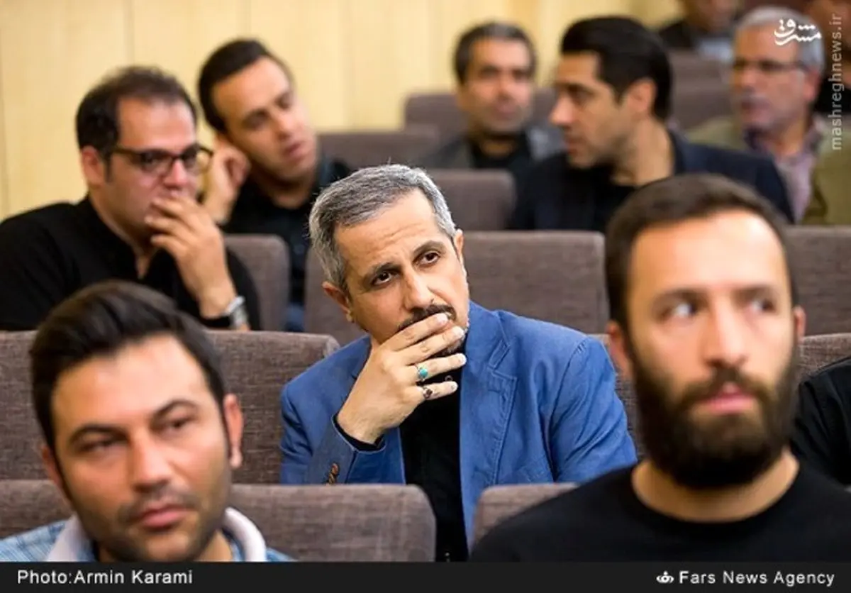 جواد رضویان در مراسم ترحیم اولادی/ عکس