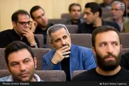 جواد رضویان در مراسم ترحیم اولادی/ عکس