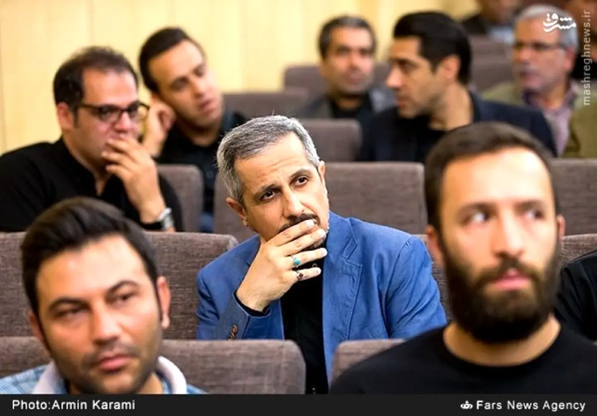 جواد رضویان در مراسم ترحیم اولادی/ عکس