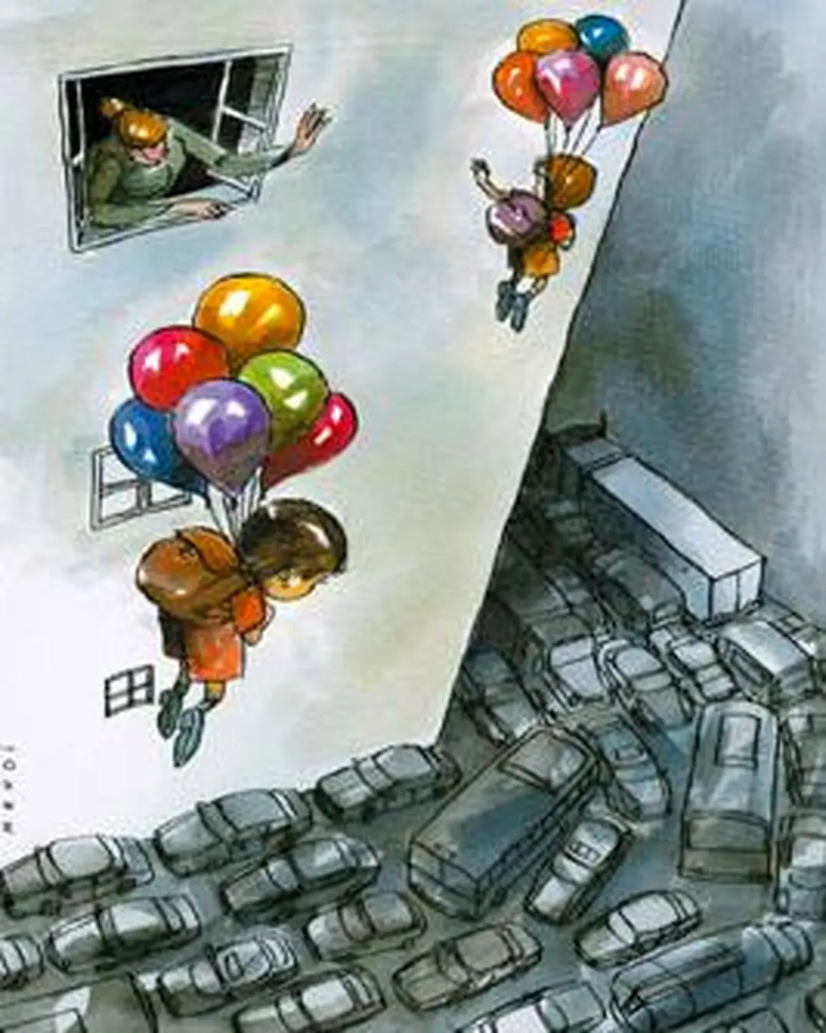 اول مهر در تهران/ کاریکاتور