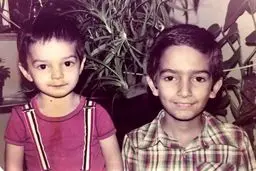 عكس زيرخاك بيژن بنفشه خواه و برادرش از دوران كودكي شان