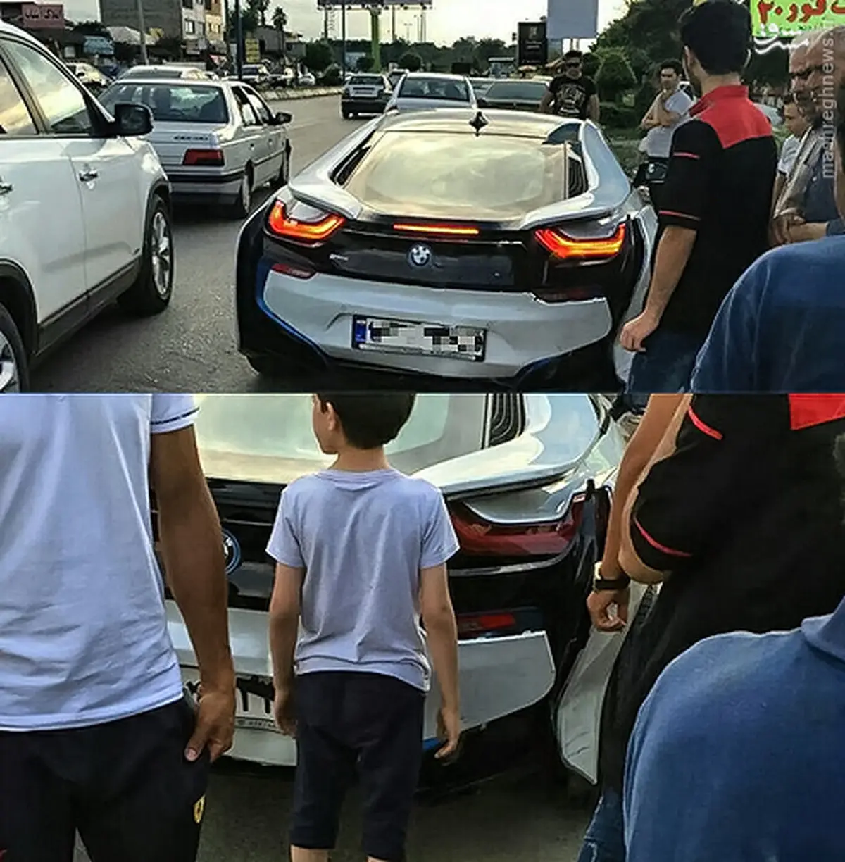 تصادف خودروی دو میلیاردی در مازندران/ عکس