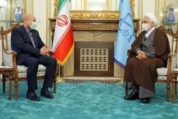 ژست قالیباف در دیدار با رئیس جدید قوه قضاییه