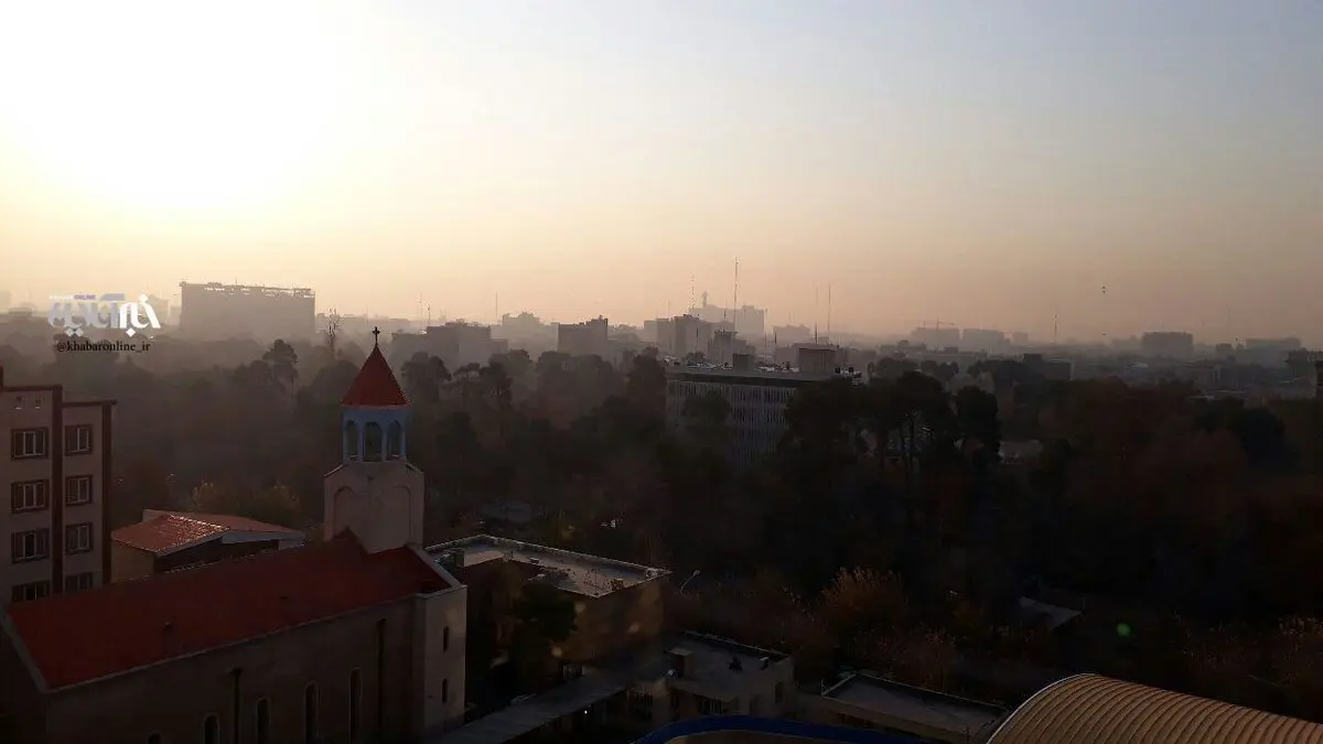 تصویری از وضعیت آلودگی هوای امروز تهران