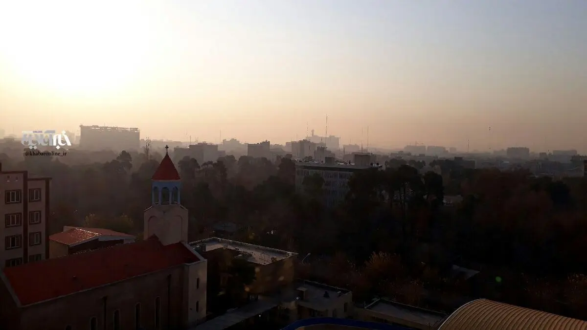 تصویری از وضعیت آلودگی هوای امروز تهران