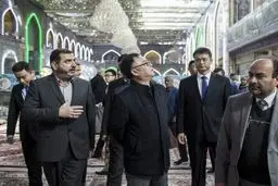 سفیر چین در حرم حضرت ابوالفضل (ع)/ عکس