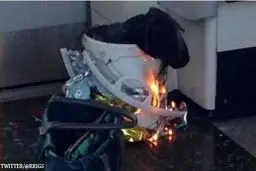 انتشار تصویر شیئی که در قطار لندن حادثه آفرید