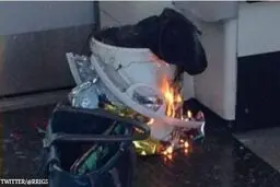 انتشار تصویر شیئی که در قطار لندن حادثه آفرید