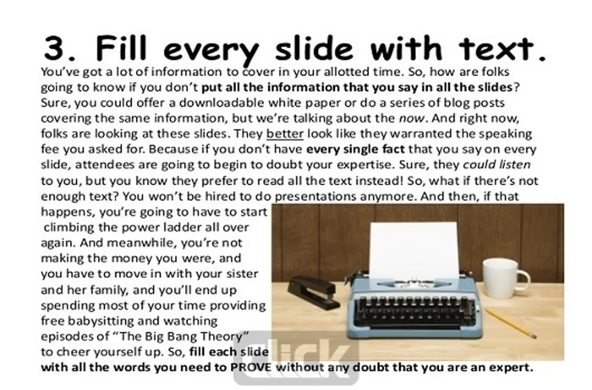 نه اشتباه رایج که ارائه پاورپوینت را خراب می کند