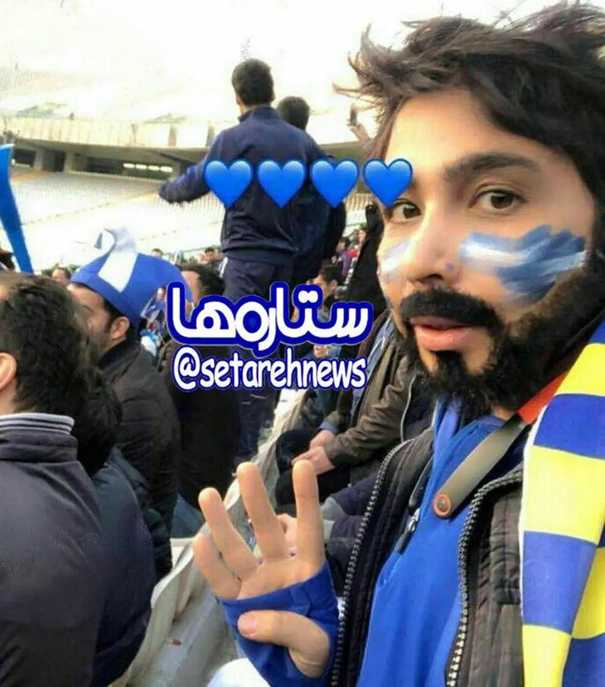تصویری از دختر استقلالی که با چهره‌ای مردانه وارد استادیوم شد