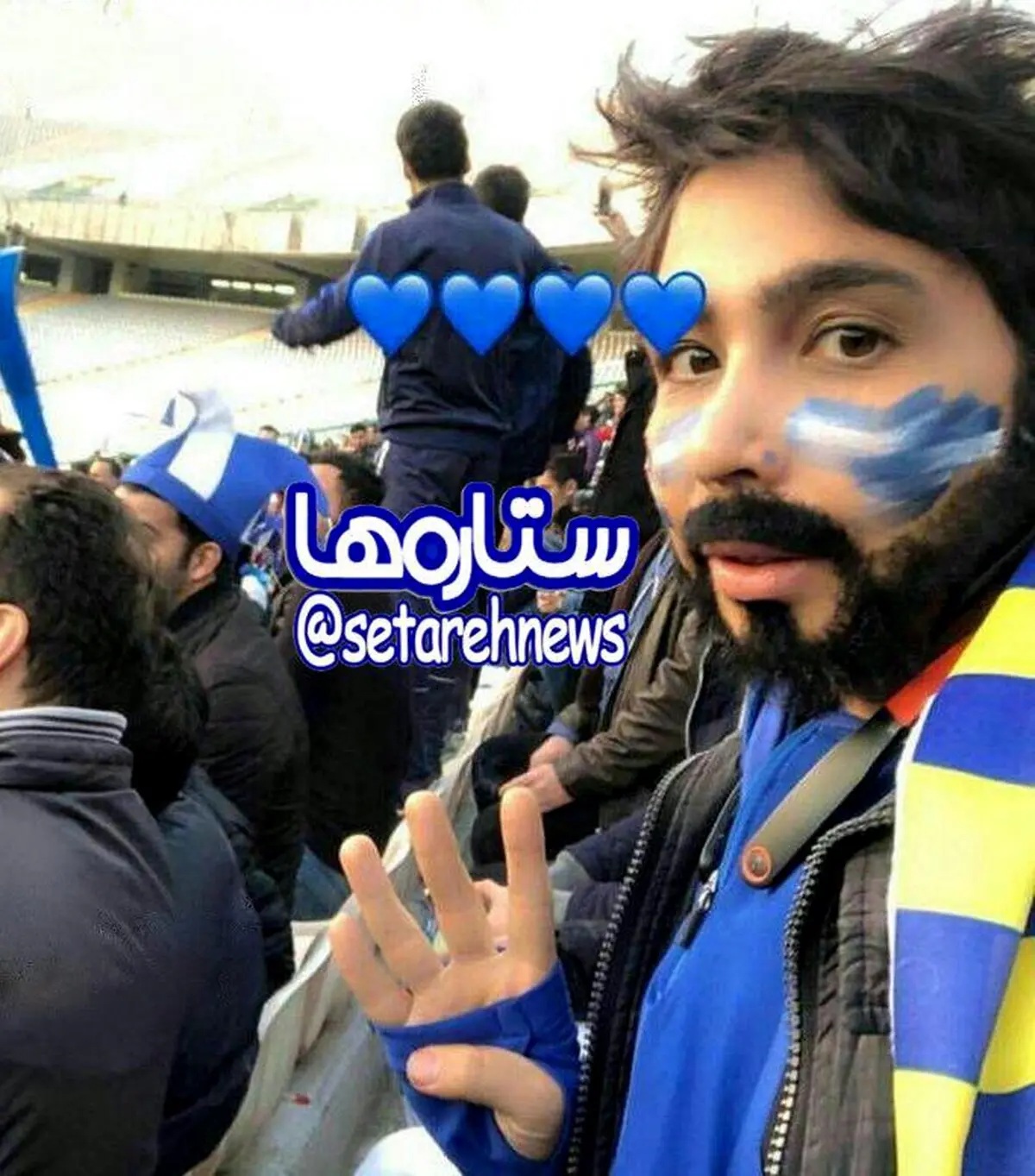 تصویری از دختر استقلالی که با چهره‌ای مردانه وارد استادیوم شد