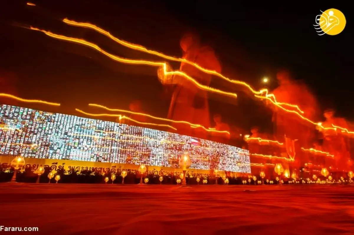 تصاویر زیبا از مراسم آیینی بوداییان با حضور مجازی ۲۰۰ هزار نفر