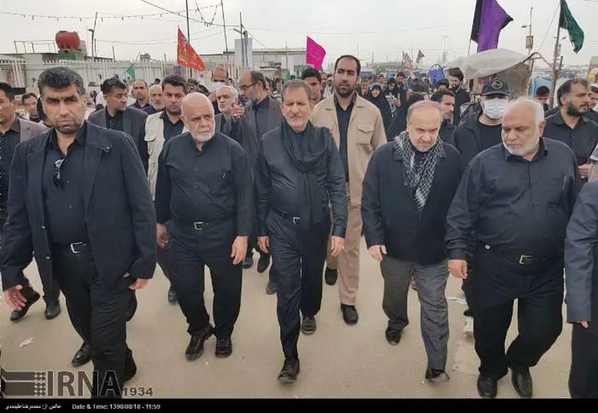 اسحاق جهانگیری و سلطانی‌فر در پیاده‌روی نجف به کربلا/تصاویر