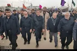 اسحاق جهانگیری و سلطانی‌فر در پیاده‌روی نجف به کربلا/تصاویر