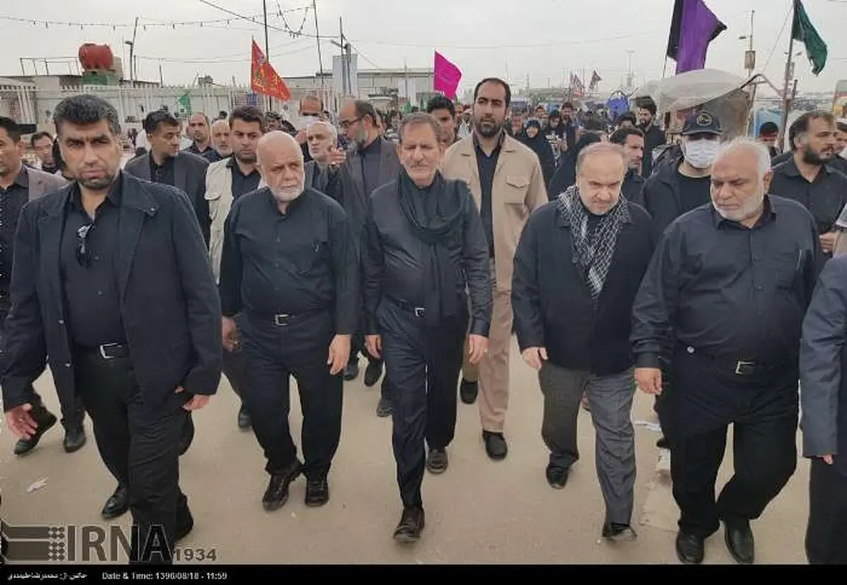 اسحاق جهانگیری و سلطانی‌فر در پیاده‌روی نجف به کربلا/تصاویر