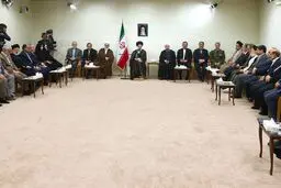 تصاویری از دیدار رئیس جمهور و هیأت دولت با رهبر انقلاب