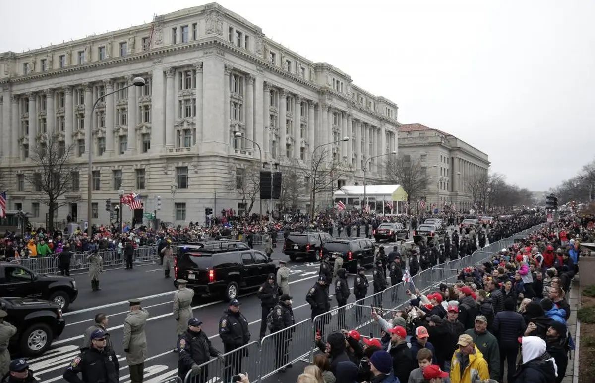 تیم اسکورت دونالد ترامپ در روز تحلیف/عکس