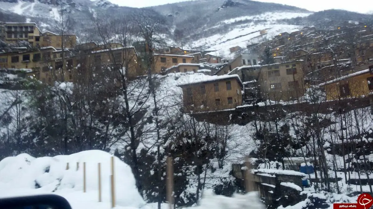 بارش برف در ماسوله + تصاویر