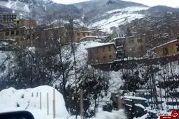 بارش برف در ماسوله + تصاویر
