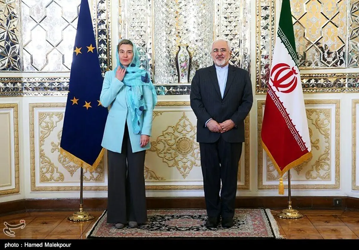 حجاب موگرینی در دیدار با ظریف/ عکس