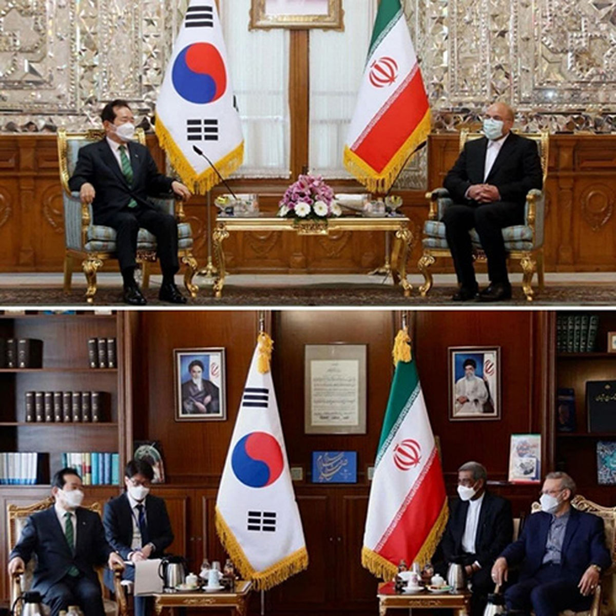 اینبار «لاریجانی» در دیدار با نخستوزیر کره جنوبی+عکس