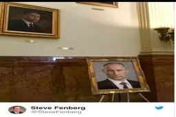 جایگزینی عکس پوتین به جای ترامپ در یکی از ایالت‌های آمریکا/عکس