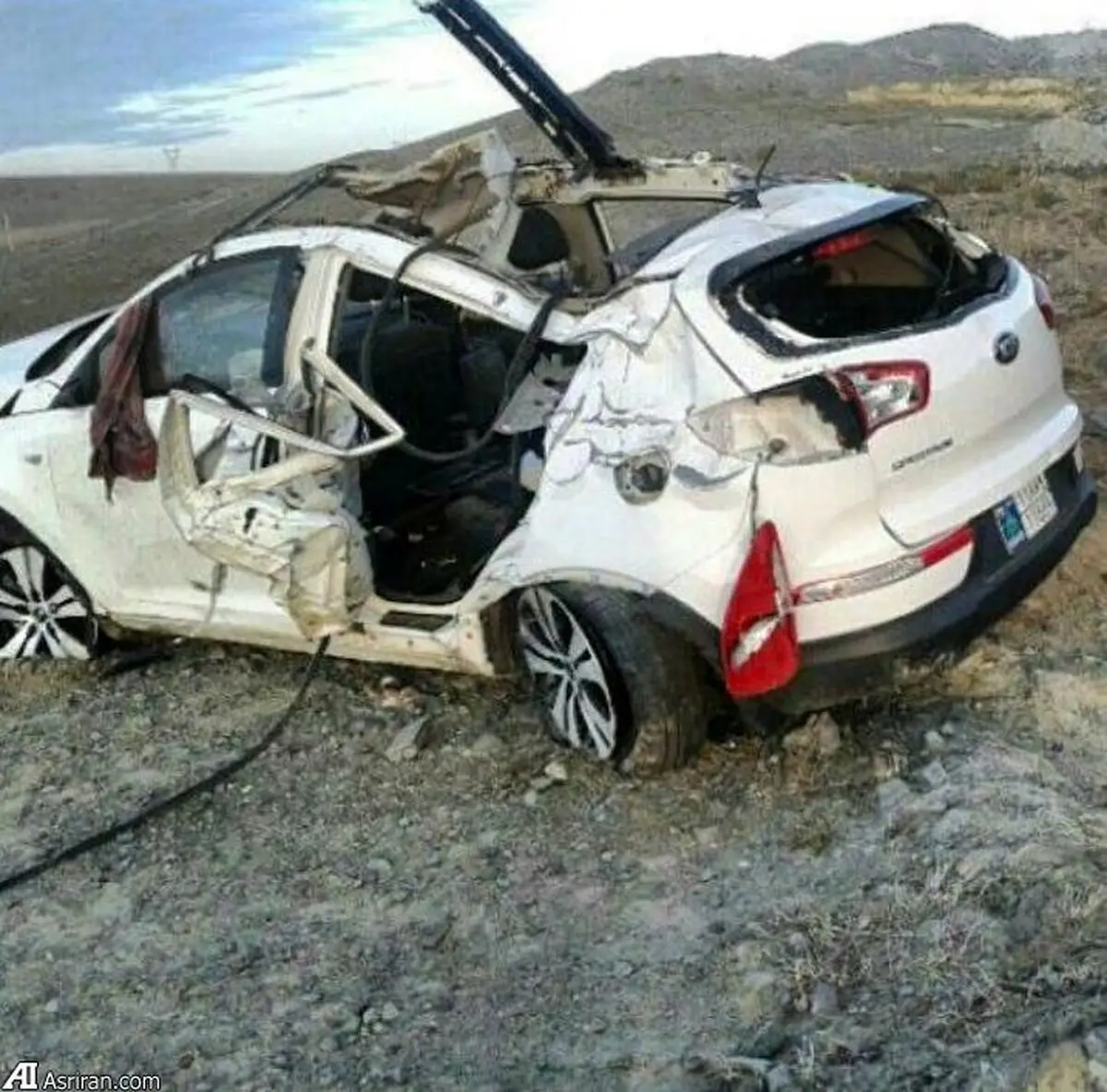 وقتی خودروی اسپورتیج واژگون می شود/عکس