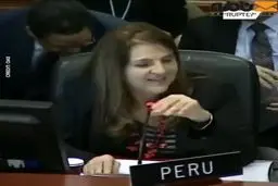 ببینید: فعال ضد جنگ آمریکایی، سخنرانی «پامپئو» را به هم ریخت