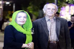 داریوش اسدزاده در کنار همسرش