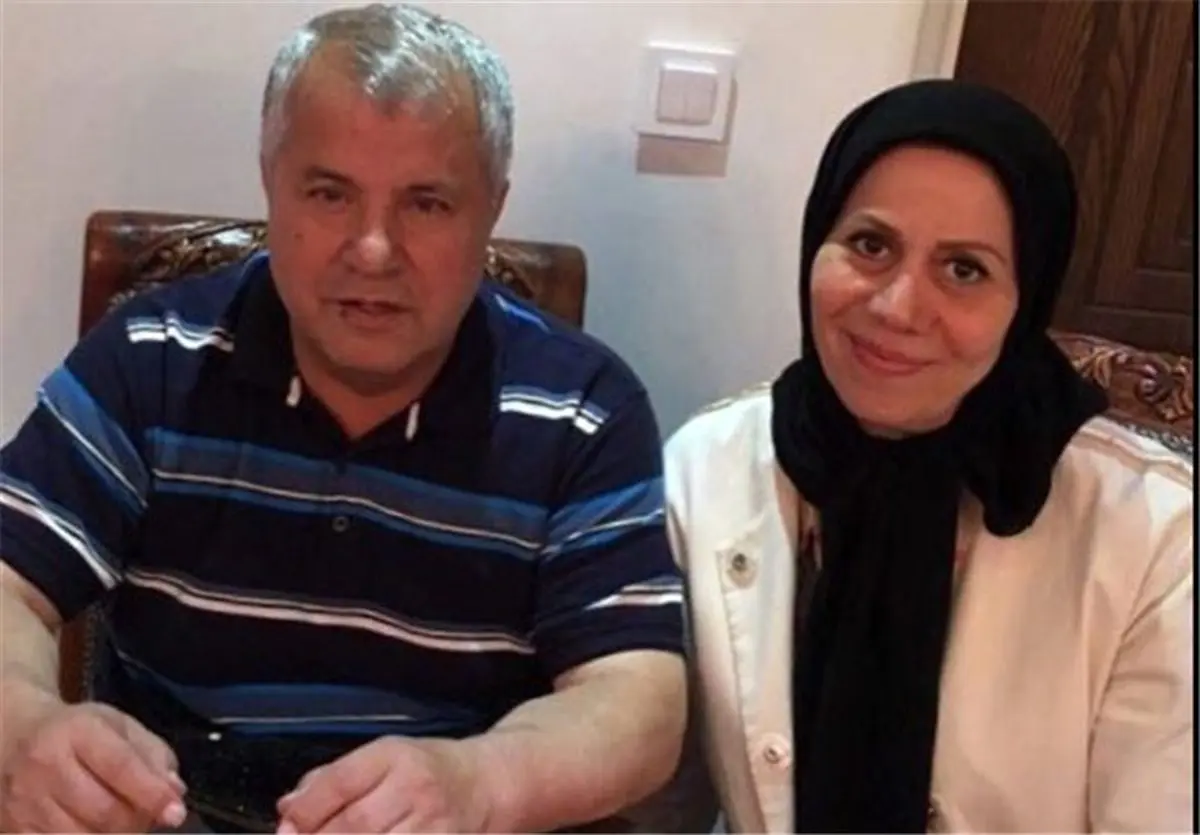 اسطوره پرسپولیس در کنار همسرش/ عکس