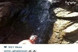 عکسی فوق العاده از آبتنی امیر خانِ قلعه نویی