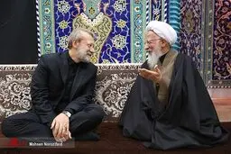 عزاداری رئیس مجلس در هیئات مراجع تقلید/تصاویر