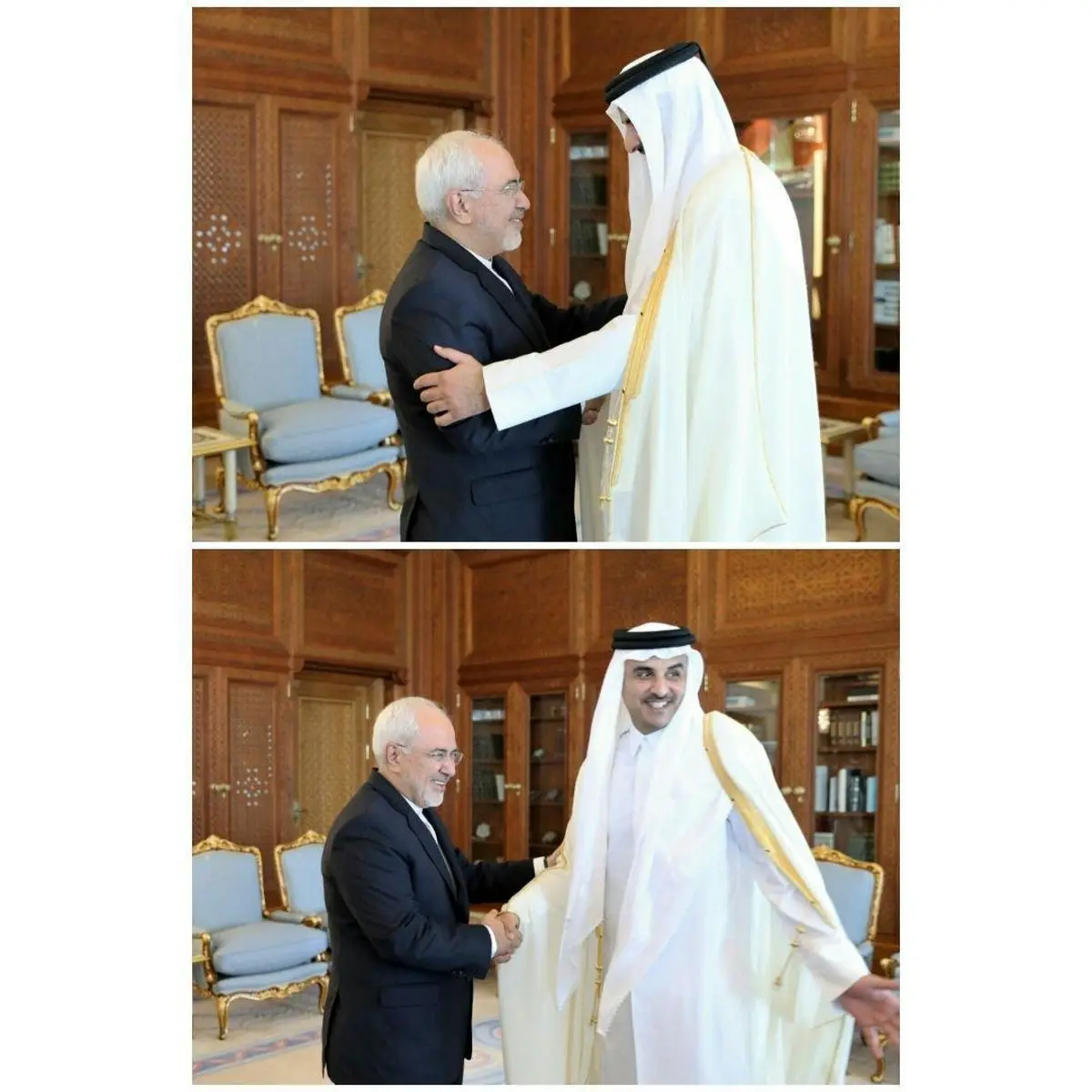 دیدار ظریف با امیر قطر/ عکس