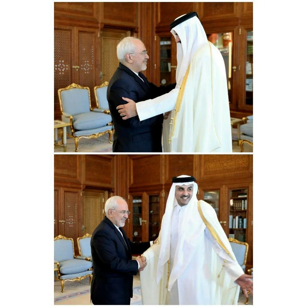 دیدار ظریف با امیر قطر/ عکس