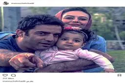 عکس یادگاری منوچهر هادی به همراه همسر و فرزندش/ عکس
