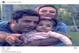 عکس یادگاری منوچهر هادی به همراه همسر و فرزندش/ عکس