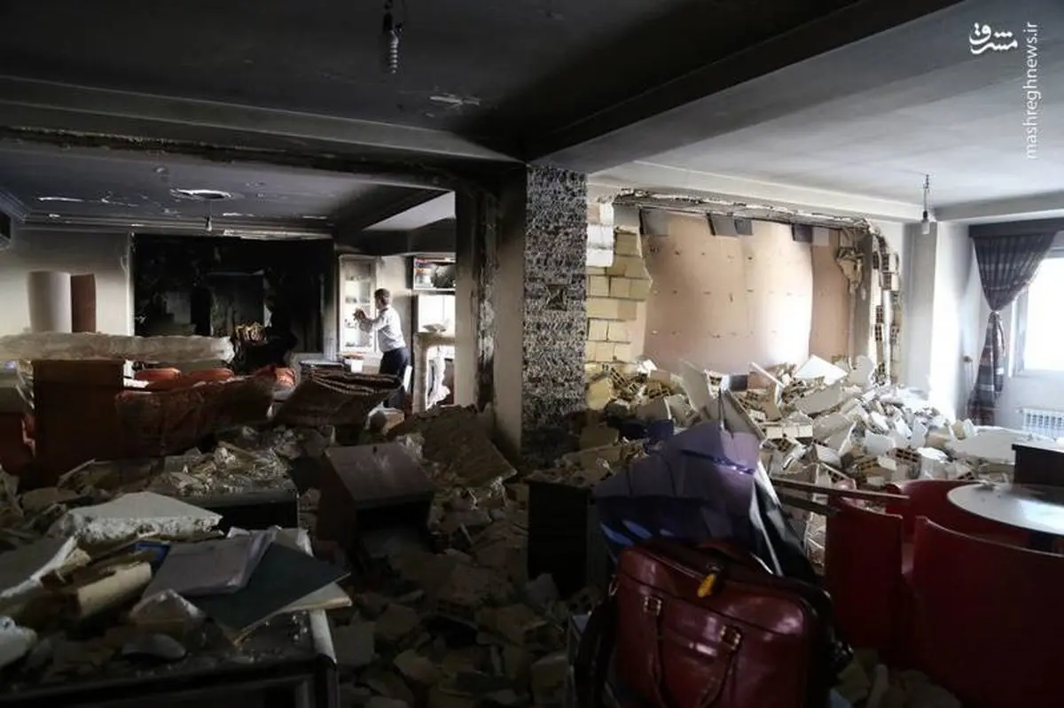 انفجار و آتش‌سوزی یک مجتمع مسکونی در غرب تهران/تصاویر