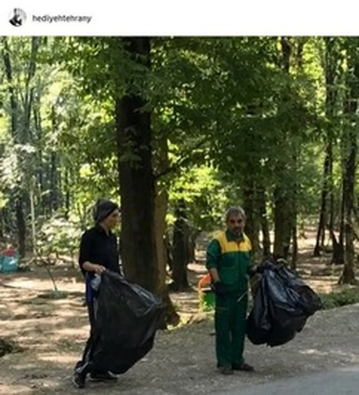 اقدام شایسته هدیه تهرانی در کنار ورزش صبحگاهی اش/تصاویر