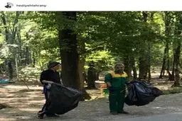 اقدام شایسته هدیه تهرانی در کنار ورزش صبحگاهی اش/تصاویر